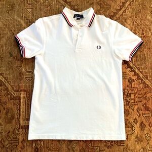 Men's Fred Perry White Polo size S